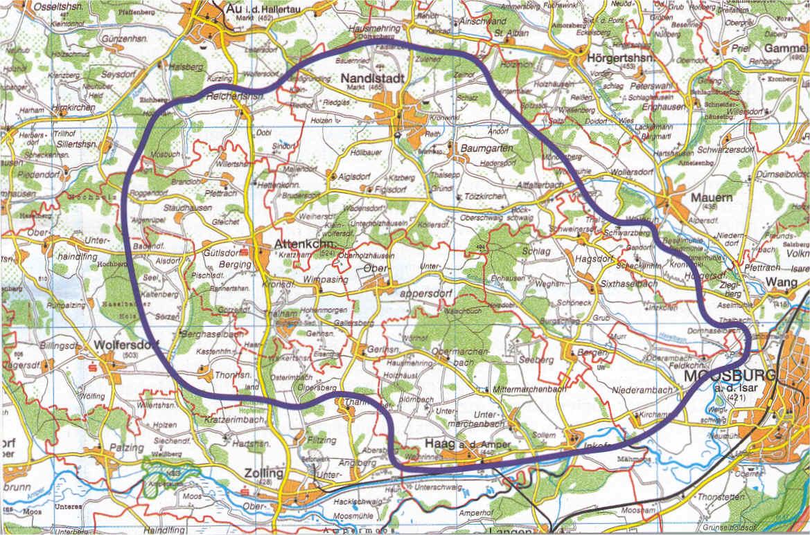 Karte des Verbandsgebiets