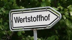 Schild Wertstoffhof Schild Wertstoffhof
